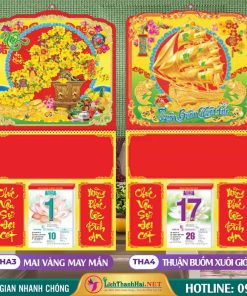 Mã Số: THA3 | Bìa Lò Xo Giữa (37x70cm) Bế Nổi - Mai Vàng May Mắn 4 Bìa Lò Xo Giữa (37x70cm) Bế Nổi - MS: THA3 - Mai Vàng May Mắn + THA4 - Thuận Buồm Xuôi Gió