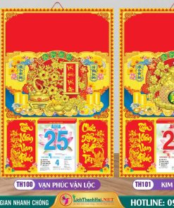 Bìa Đại (40x60cm) Dán Nổi - TH101 - Kim Bảo Tài Lộc 4 Bìa Đại (40x60cm) Dán Nổi - MS: TH100 - Vạn Phúc Vạn Lộc + TH101 - Kim Bảo Tài Lộc