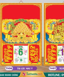 Bìa Đại (40x60cm) Dán Nổi - MS: TH96 - Tài Lộc Như Ý + TH97 - Xuân Đại Phúc
