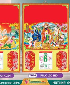 Bìa Trung (35x50cm) - TH14 - Phúc Lộc Thọ 4 Bìa Trung (35x50cm) - MS: TH12 - Di Lặc Vui Xuân + TH14 - Phúc Lộc Thọ