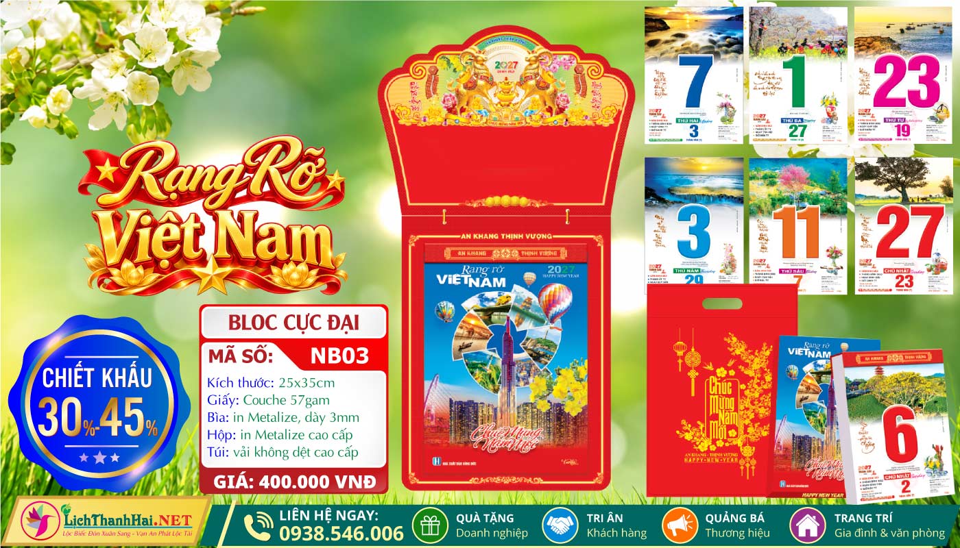 Bloc Cực Đại (25x35) Trọn Bộ 2027 37 Bloc Cực Đại (25x35cm) | Mã Số: NB03 - Rạng Rỡ Việt Nam