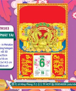 Bìa Đại (40x60cm) Dán Nổi | MS: TH103 - Xuân Đại Phát Tài