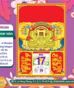 Bìa Đại (40x60cm) Dán Nổi | MS: TH104 - Đồng Tiền May Mắn