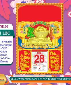 Bìa Đại (40x60cm) Dán Nổi | MS: TH106 - Tấn Tài Lộc