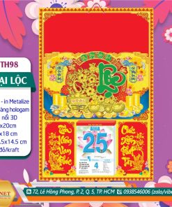 Bìa Đại (40x60cm) Dán Nổi | MS: TH98 - Xuân Đại Lộc