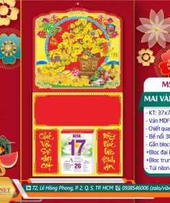 Bìa Lò Xo Giữa (37x70cm) Bế Nổi - Mai Vàng May Mắn