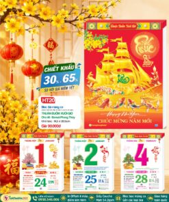 Bloc Đại (14.5x20.5cm) - Mã Số: HT20 - Thuận Buồm Xuôi Gió (Bloc Lẻ)